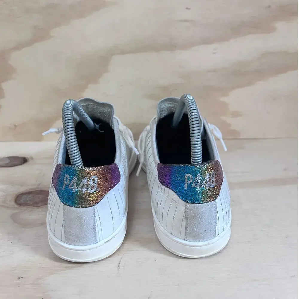 P448. - Johnny Dama - Sneakers - White/Gray - Women's - 7.5